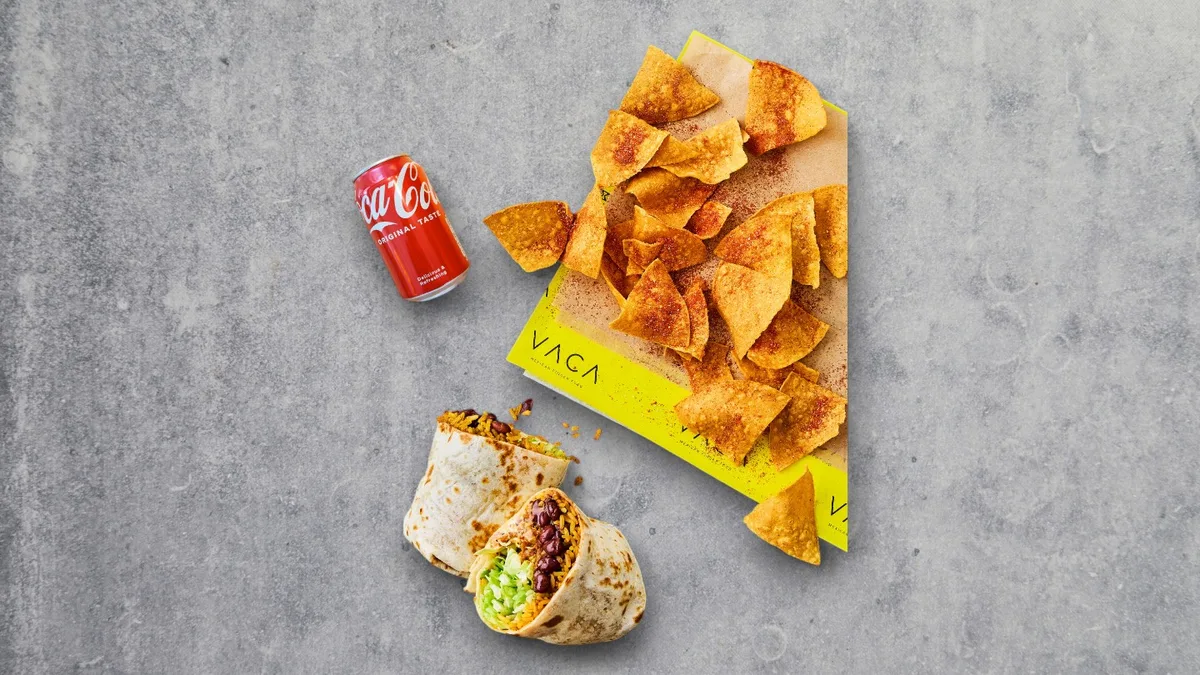 Burrito kombo menu