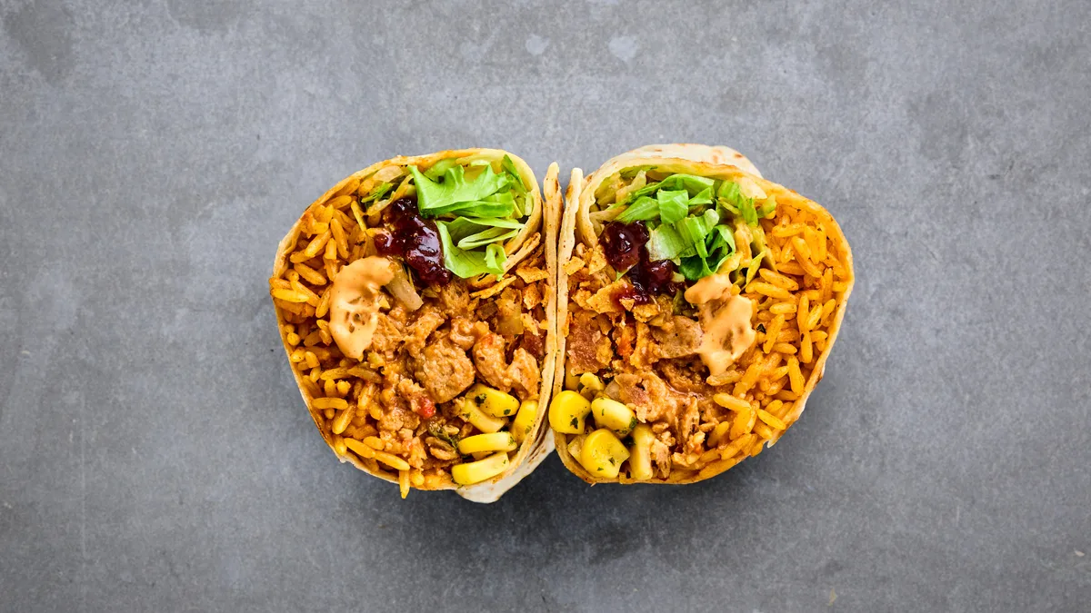 Green peas burrito (VG)