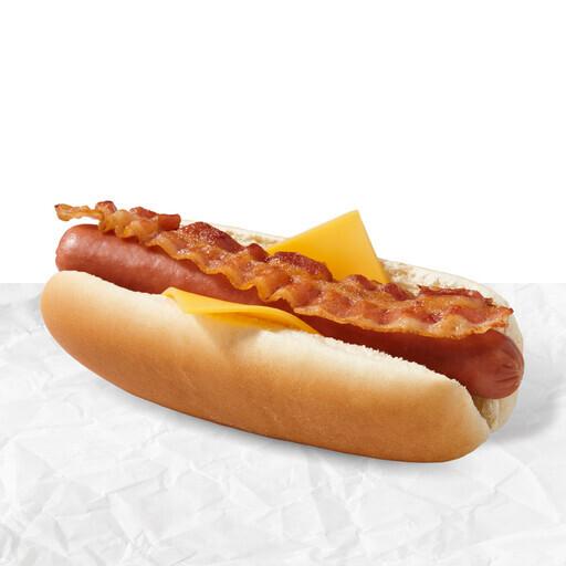Hot-dog bacon and fromage / Bacon and cheese hot dog