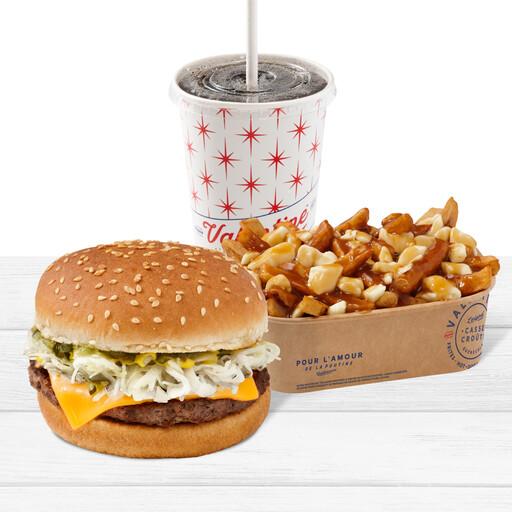 Trio burger au fromage et poutine / Cheeseburger and Poutine Trio