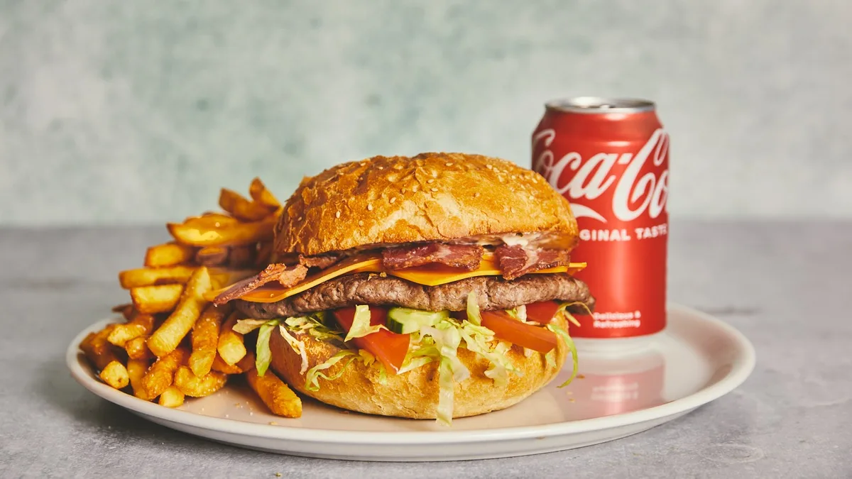 101. Bacon Cheese Burger Menu