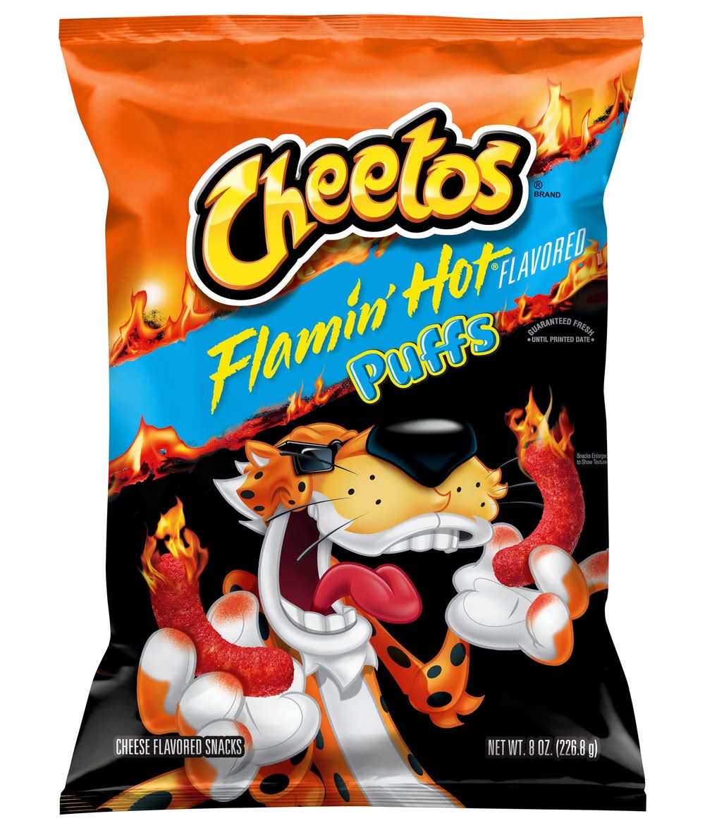 Cheetos Puffs Snack, Flamin' Hot-Cheese (8 oz)
