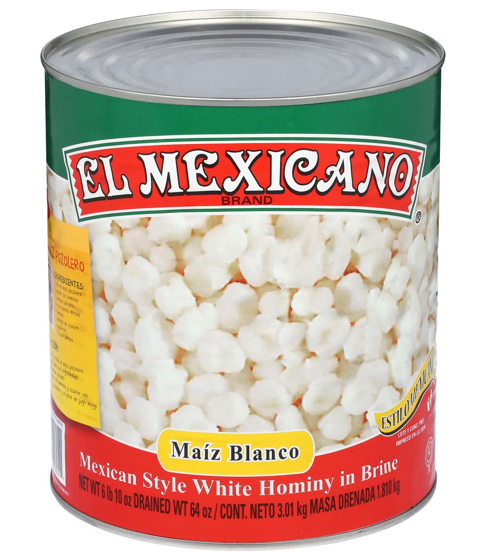 El Mexicano White Hominy (12 oz)
