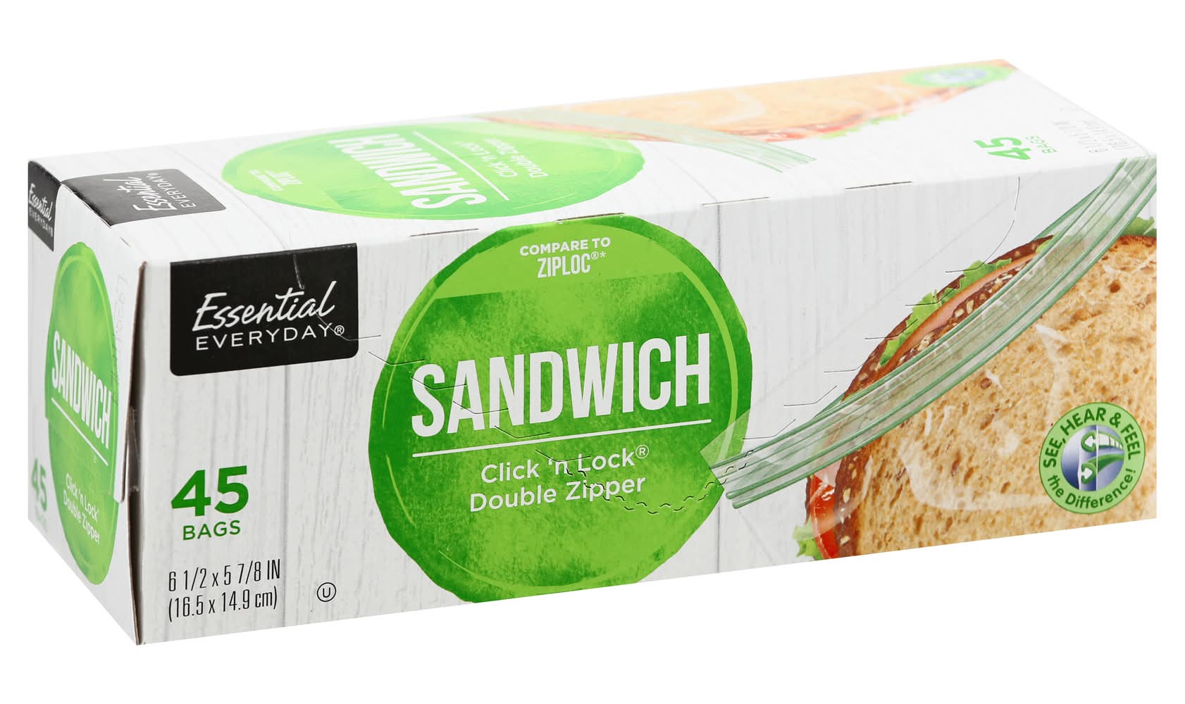 Essential Everyday Double Zipper Sandwich Bags