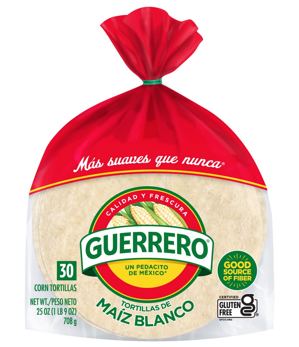 Guerrero Corn De Maiz Blanco Tortillas (25 g, 30 ct)