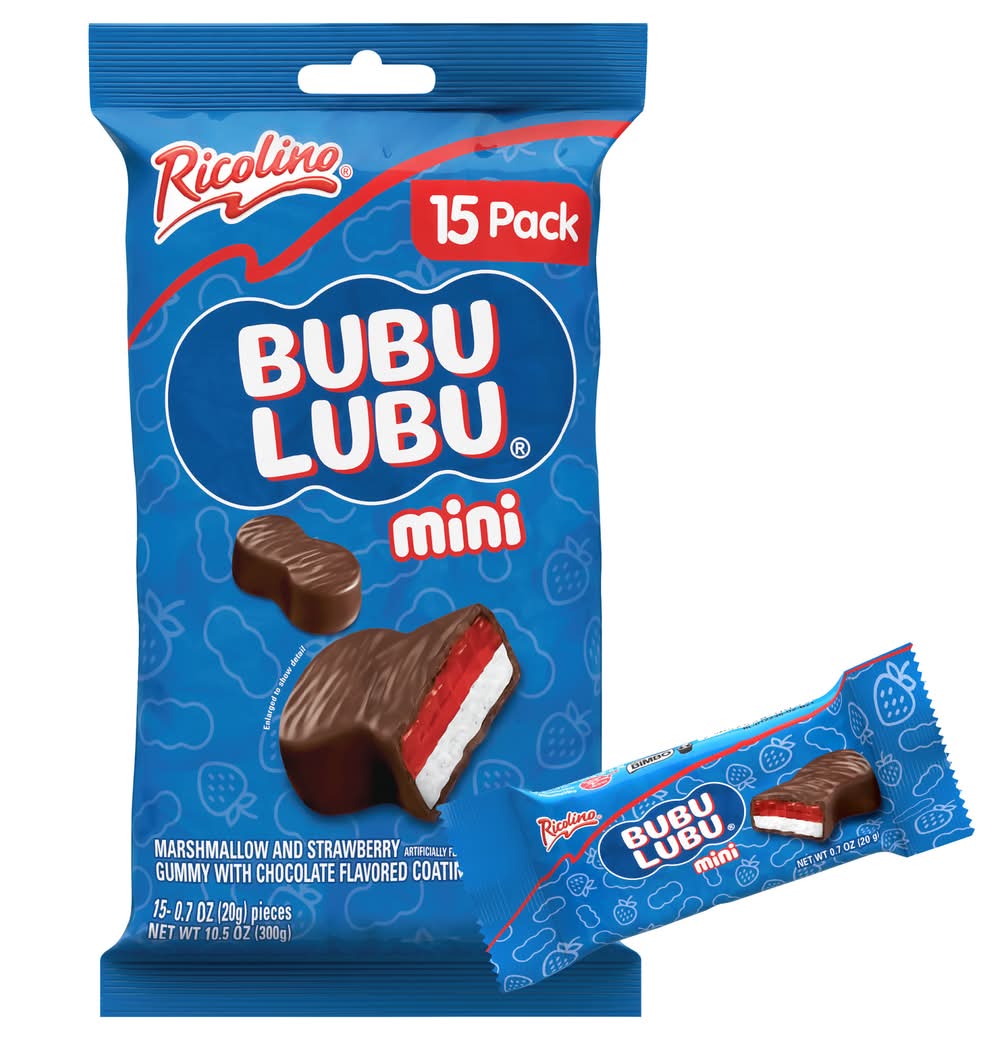Ricolino Mini Bubulubu Bar (0.7 oz, 15 ct)