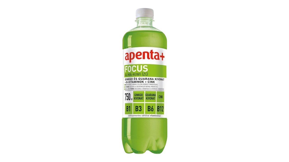 Apenta+ Focus alma-kiwi ízű szénsavmentes üdítőital vitaminokkal 750 ml