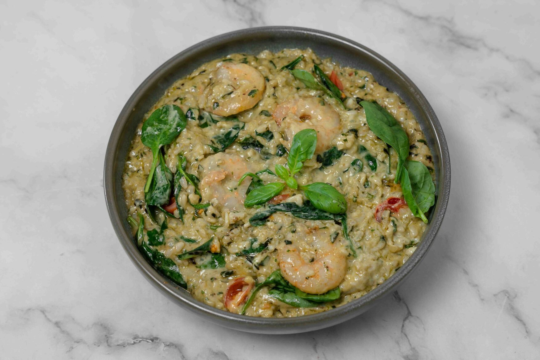 Gamberi E Spinaci Risotto
