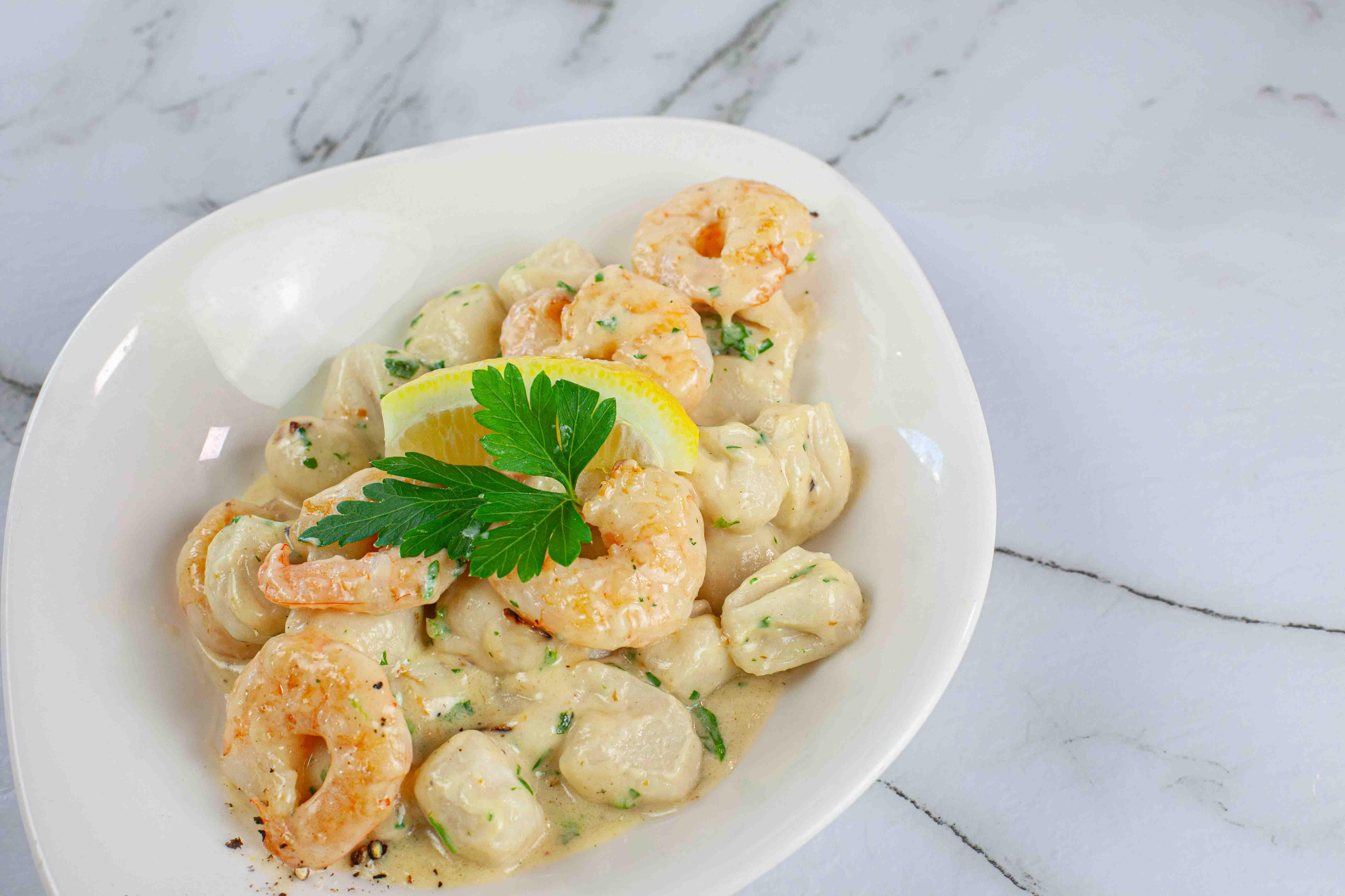 Gnocchi Creamy Garlic Gamberi