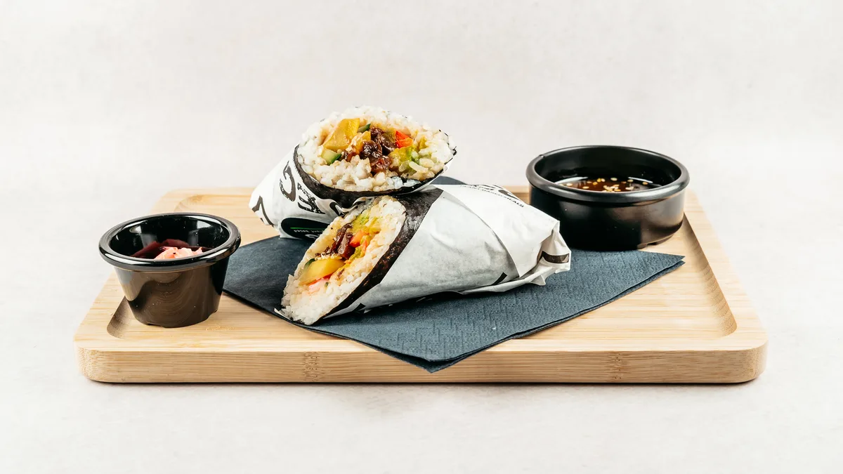 Sticky teriyaki sushiritto