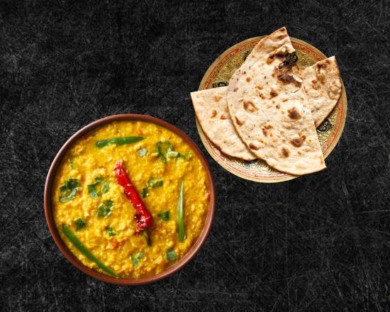 Daal Yellow Mellow (Vegan) and Tandoori Roti (Vegan)