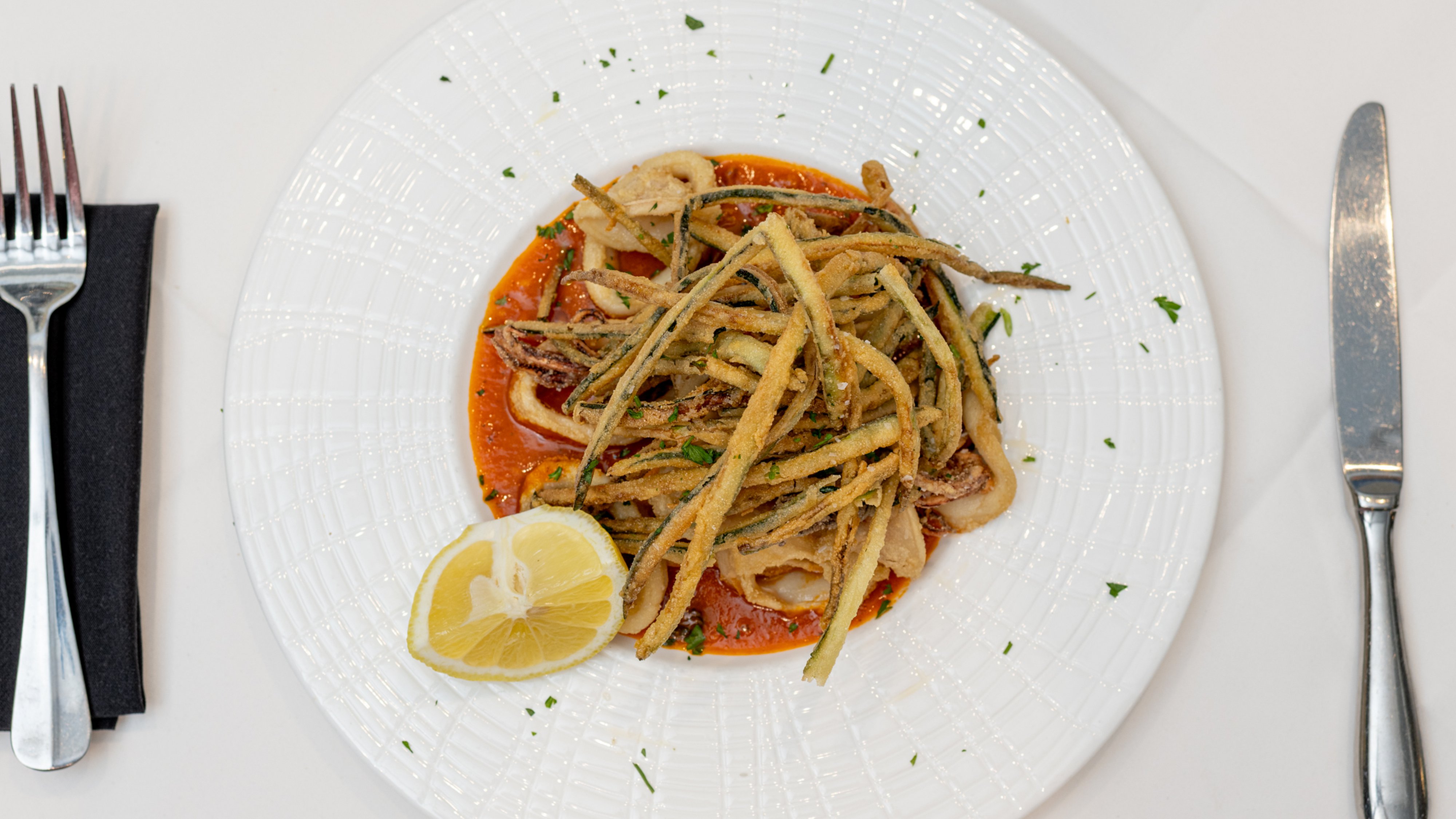 Calamaretti e Zucchine Fritte