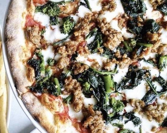 Sausage and Rapini Pizza