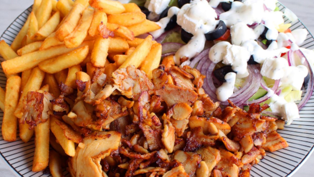 Görög gyros tál