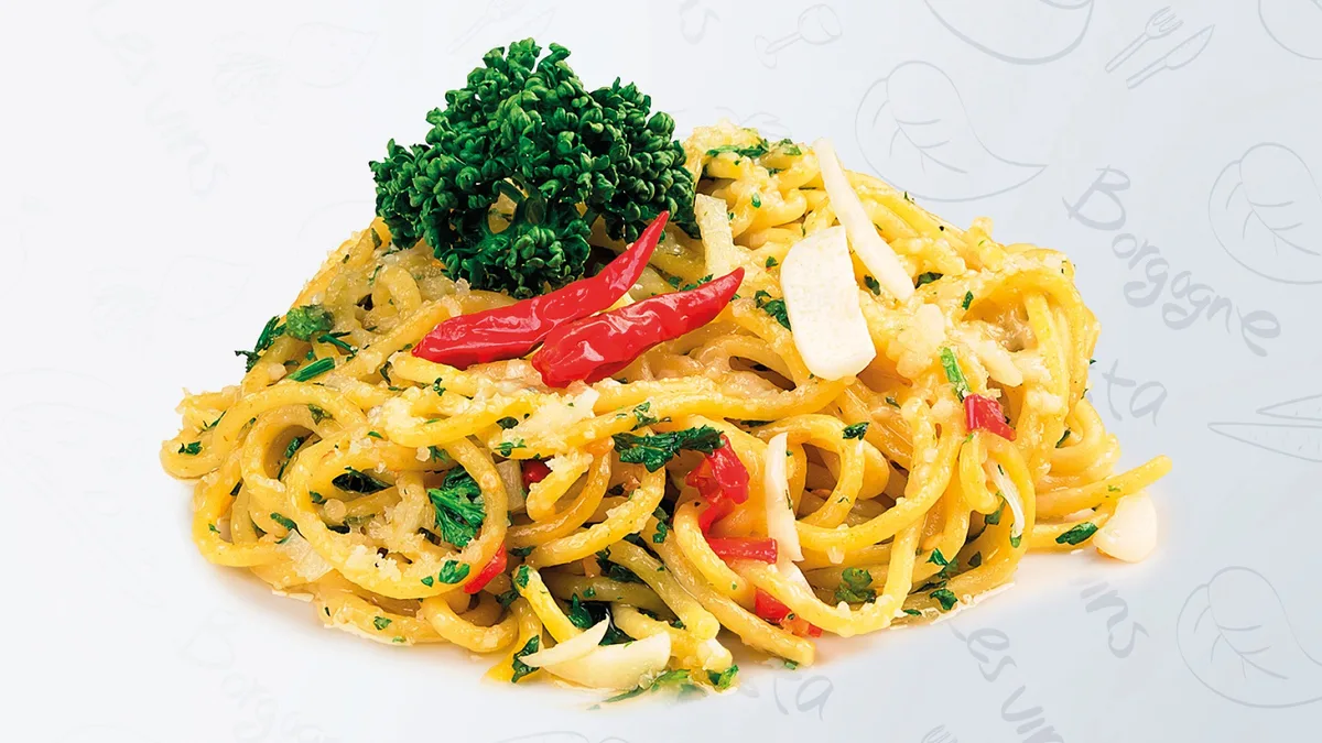 Špagety aglio-olio pepperoncini