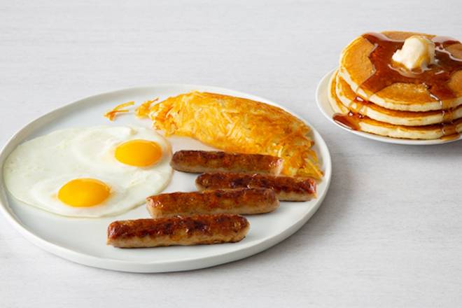 Four Sausage Links and Eggs*