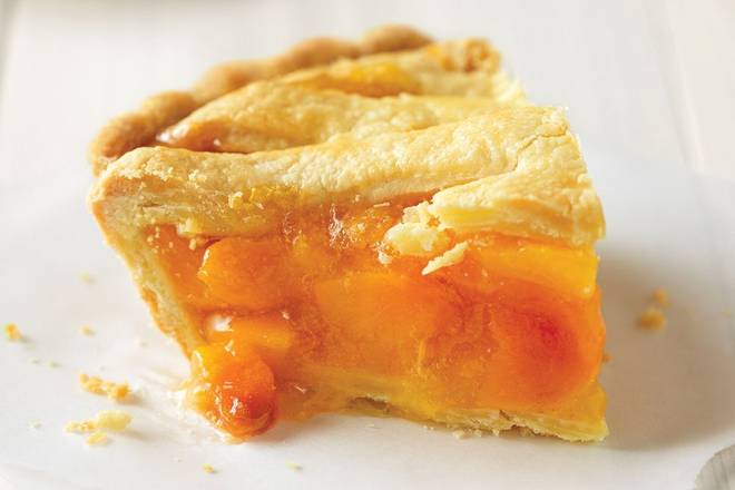 Peach Lattice Pie Slice