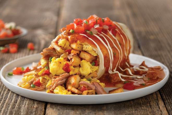 Smothered Breakfast Burrito