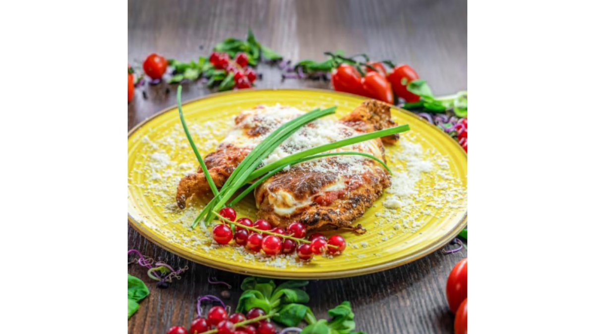 Șnițel de pui gratinat