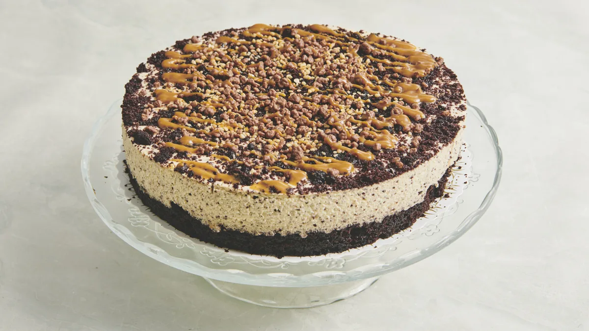 Chokolade karamel cheesecake