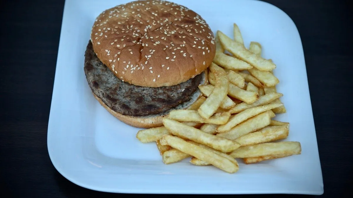 Burger med Chips