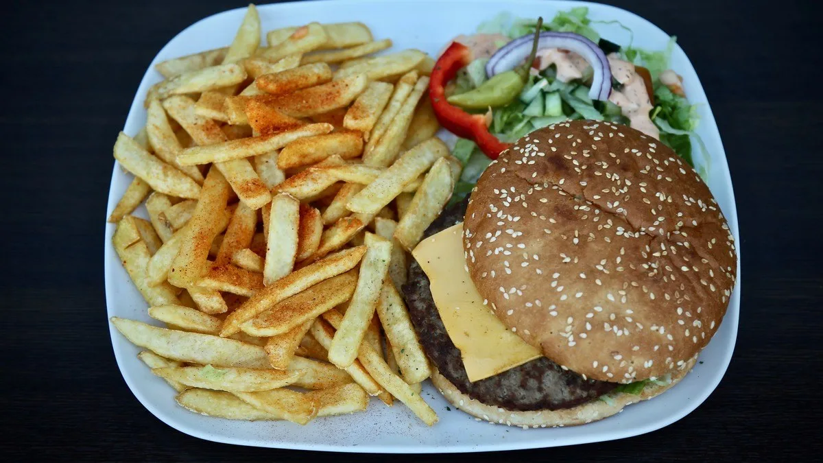 Cheeseburger Tallerken