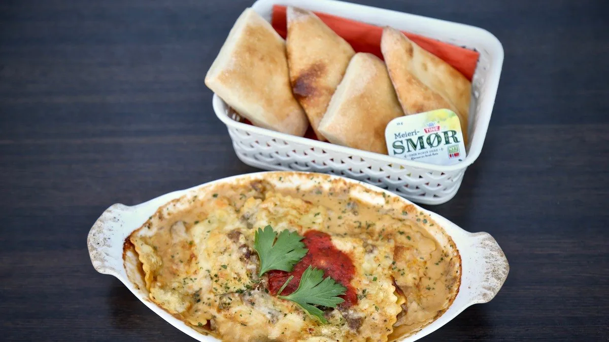 Ravioloi con Carne Gratinati