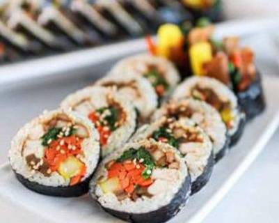 Korean Veggie Roll (Kimbap)