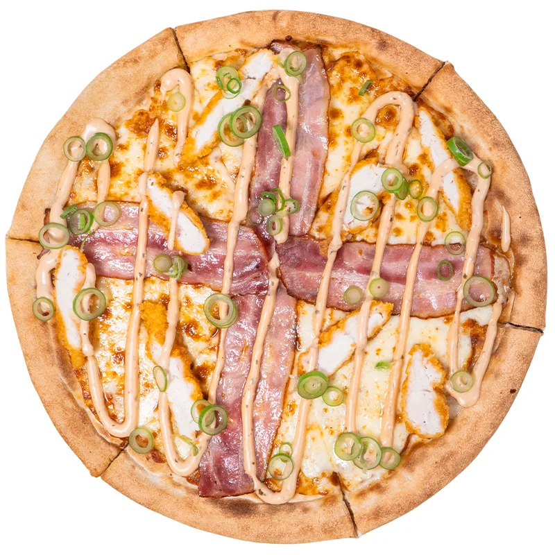 [V] 26. Bacon Strips Pizza