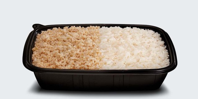 Half White and Half Brown Rice