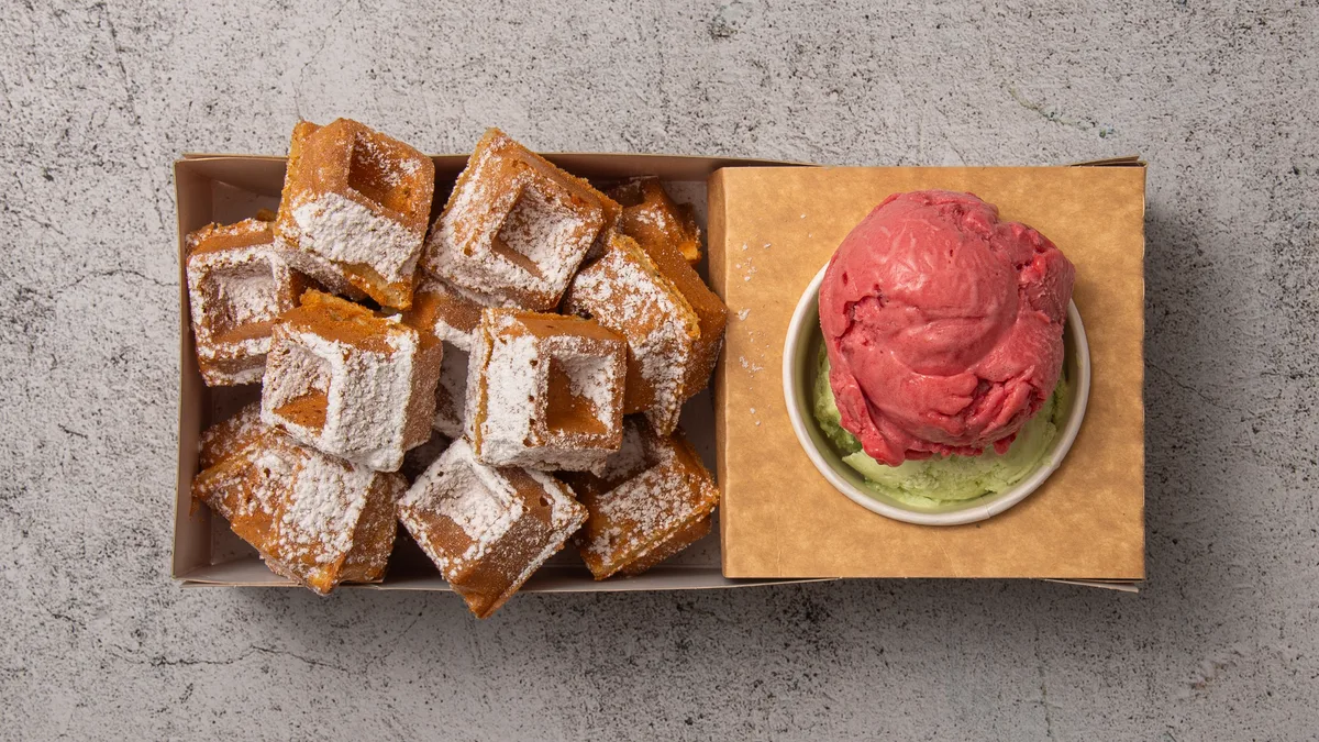 Waffel Bites - 2 stk. kugler Is