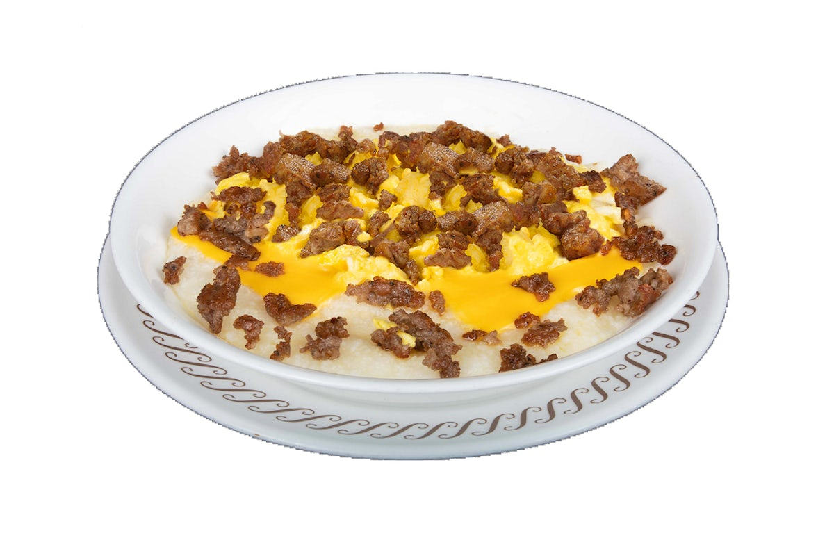 SAUSAGE EGG and CHEESE GRITS BOWL