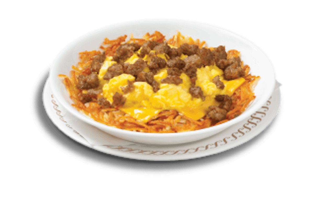 SAUSAGE EGG and CHEESE HASHBROWN BOWL