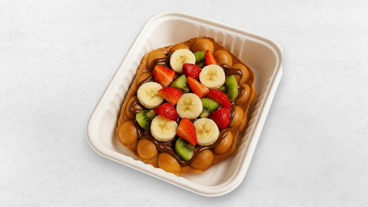 Waffel mit Früchten