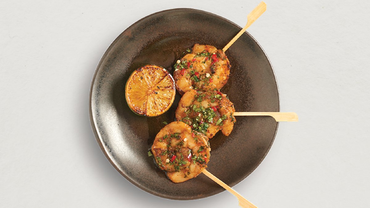 117. lollipop prawns kushiyaki