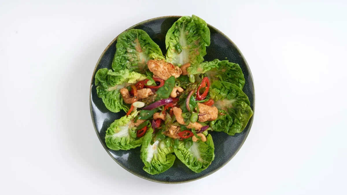 66  Warm chilli salat med kylling