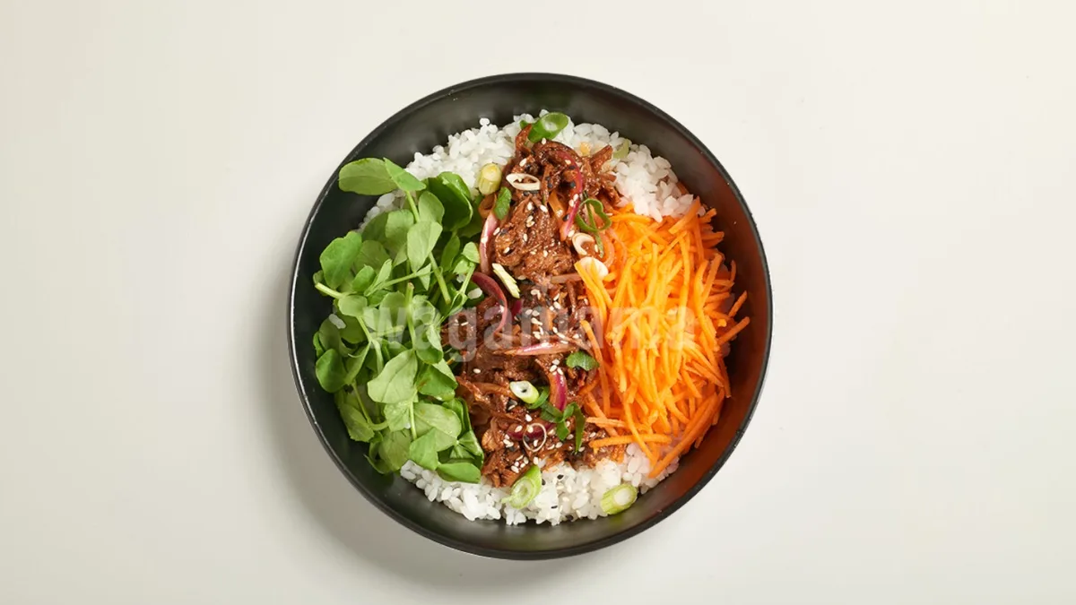 69 Teriyaki donburi med oksekød