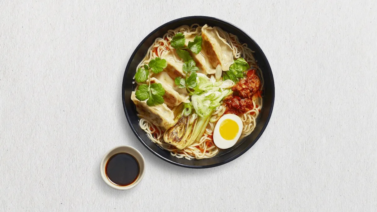 Chicken gyoza ramen