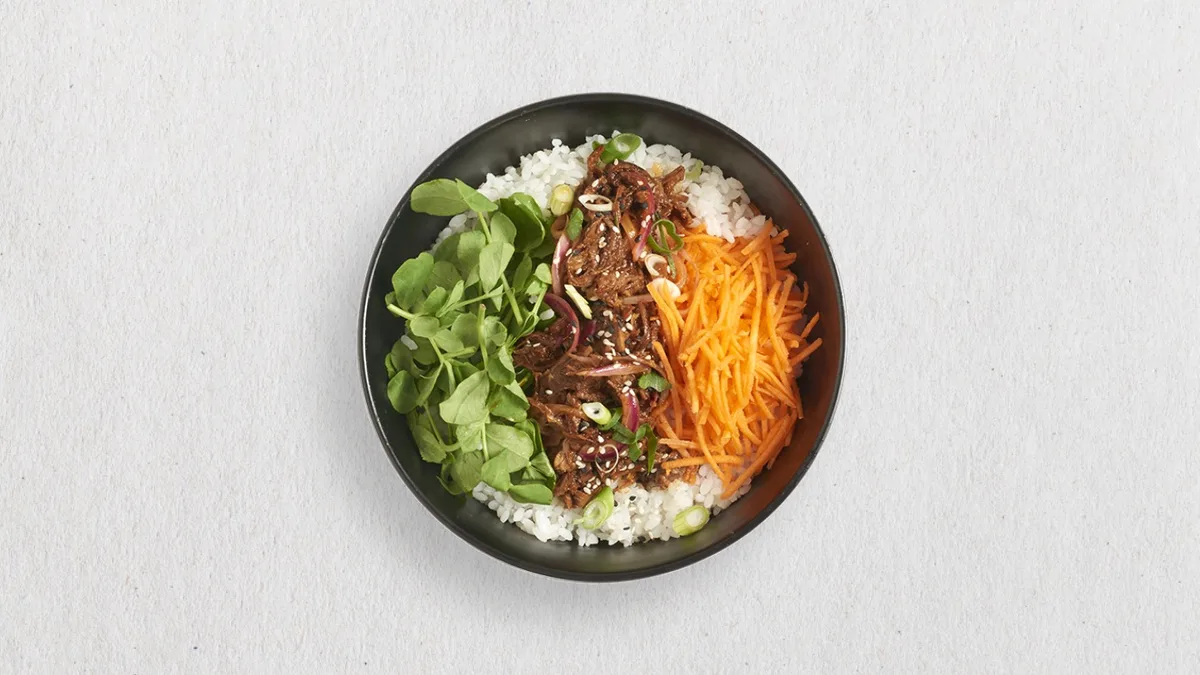 Teriyaki donburi s hovädzím mäsom