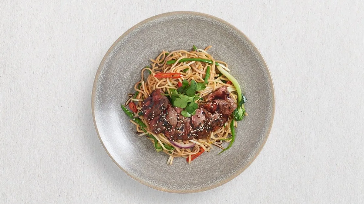 Teriyaki soba s hovädzím mäsom