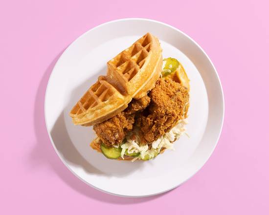 Fried Chicken and Waffle Sandwich