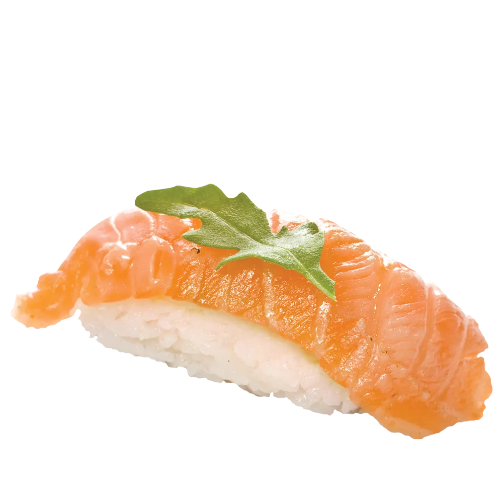Pirított lazac, rukkola nigiri