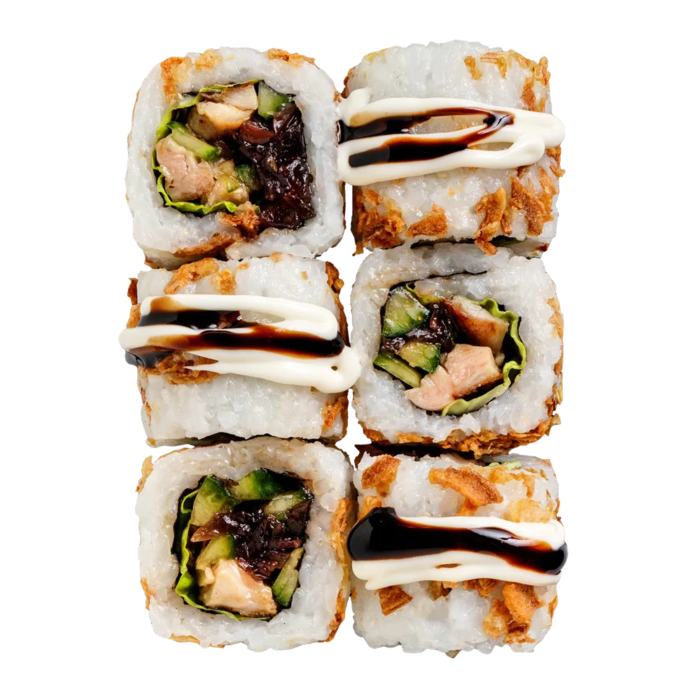 Chicken uramaki roll (6 db)