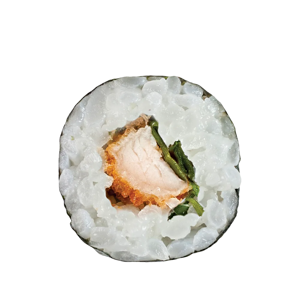 Panko csirkemell, sajtkrém, rukkola maki