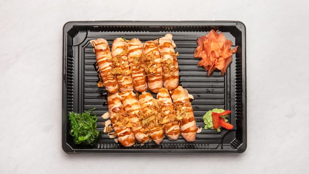 18. Flame Grilled Lax Sushi (10 bitar)