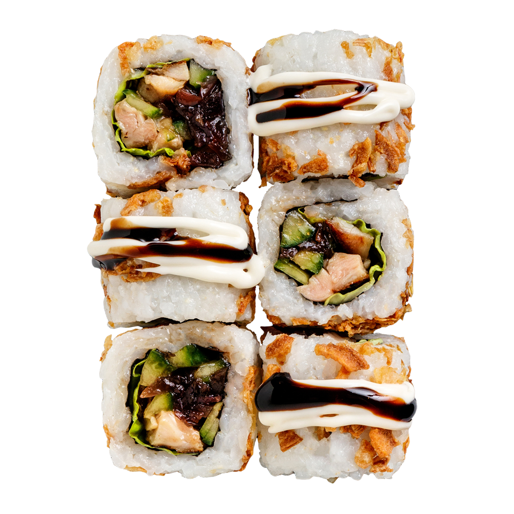 Chicken uramaki roll (6 db)
