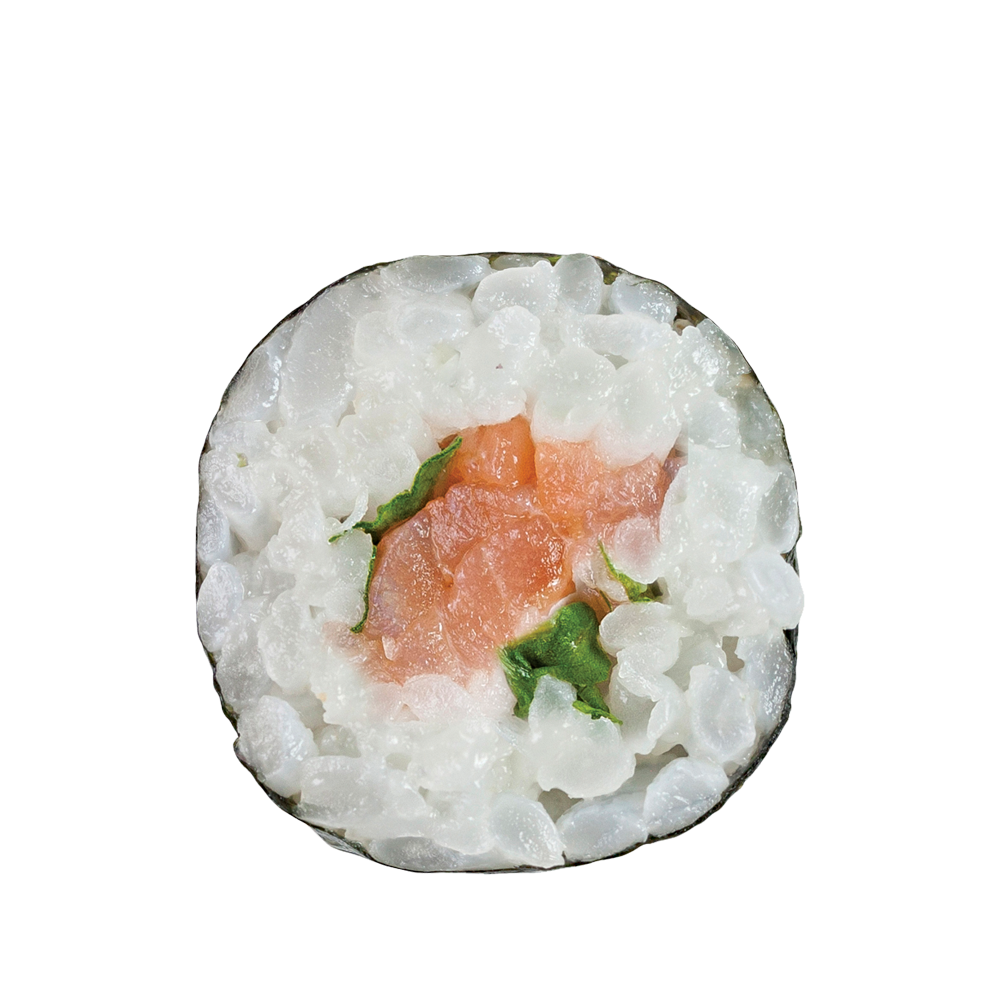 Füstölt lazac, rukkola maki