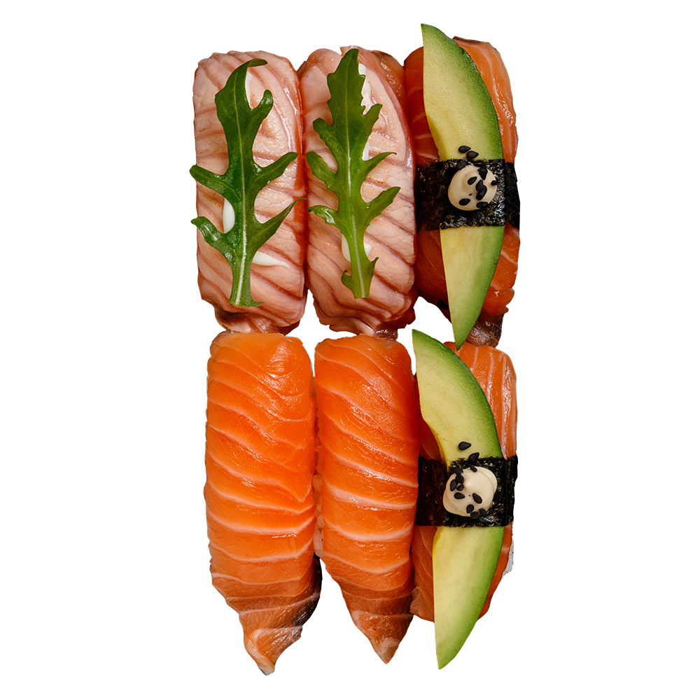 Gourmet sake nigiri válogatás (6 db) 🌶️