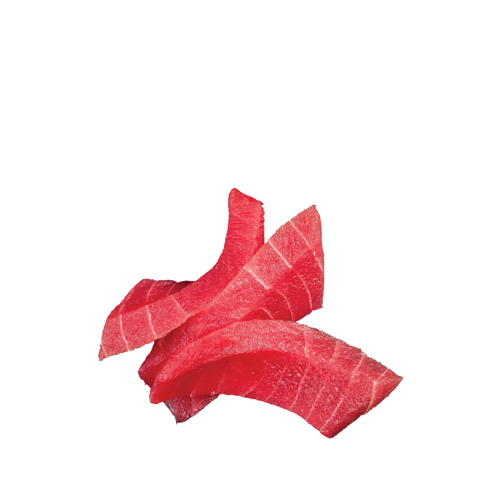 Vöröstonhal sashimi zöldsaláta ágyon