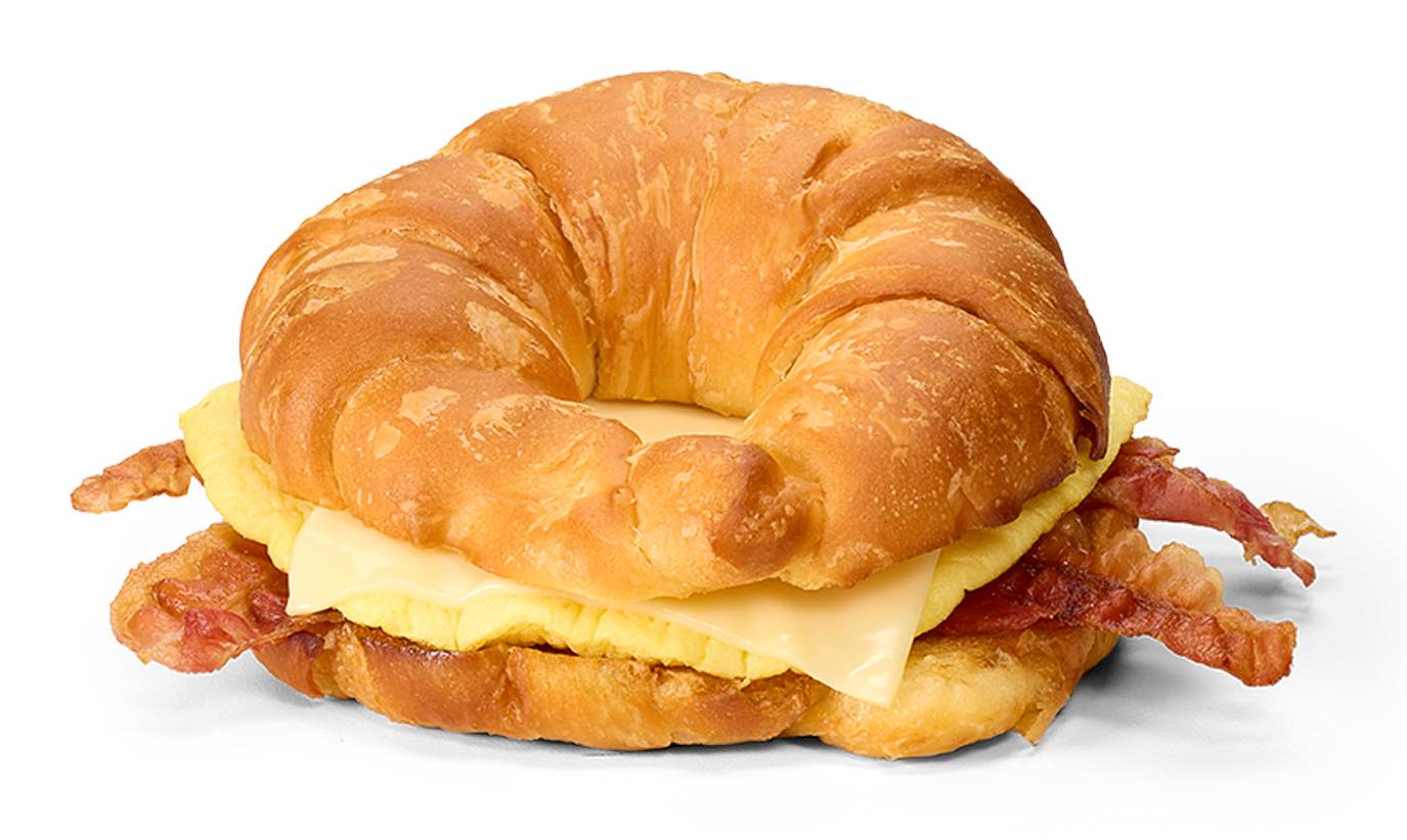 Bacon Egg Omelet Croissant Sandwich
